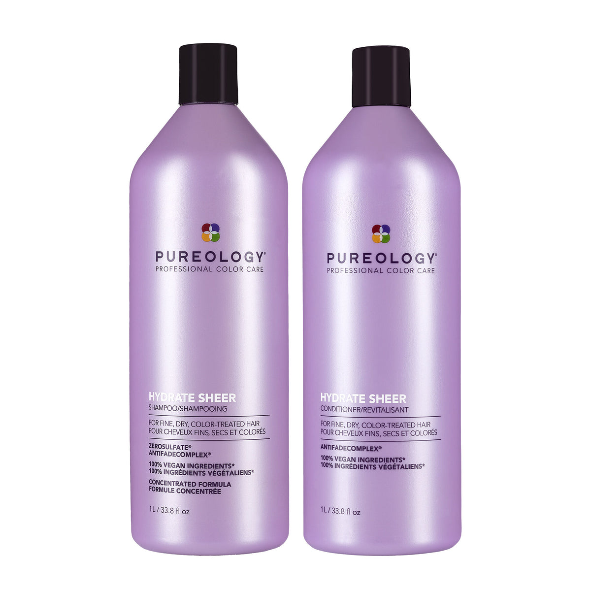 Hydrate Sheer Shampoo and Conditioner Duo: Silicone-Free Lightweight Moisturizer for Fine Hair