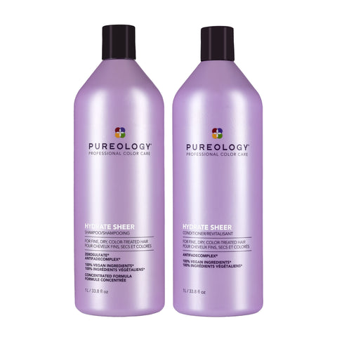Hydrate Sheer Shampoo and Conditioner Duo: Silicone-Free Lightweight Moisturizer for Fine Hair