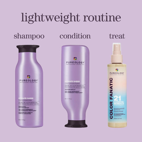 Hydrate Sheer Shampoo and Conditioner Duo: Silicone-Free Lightweight Moisturizer for Fine Hair
